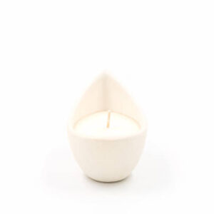Beautiful candle for spa on white background.