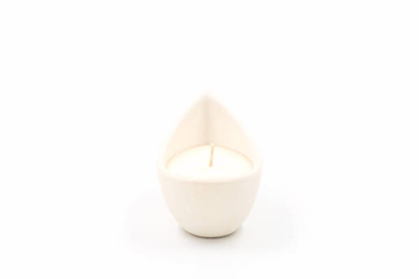 Beautiful candle for spa on white background.