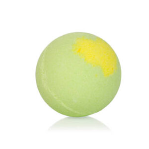 Green bomb for a bath, isolated on white background